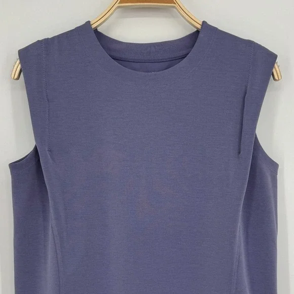 Athleta Seasoft Tank Sweatshirt Size Small Purple Sleeveless Muscle Tee Top - Picture 4 of 11